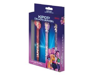 KPop Demon Hunters Pack de 3 Bolígrafos de gel Erasable