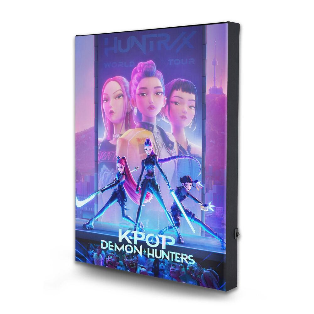 KPop Demon Hunters Póster de tela con luz LED