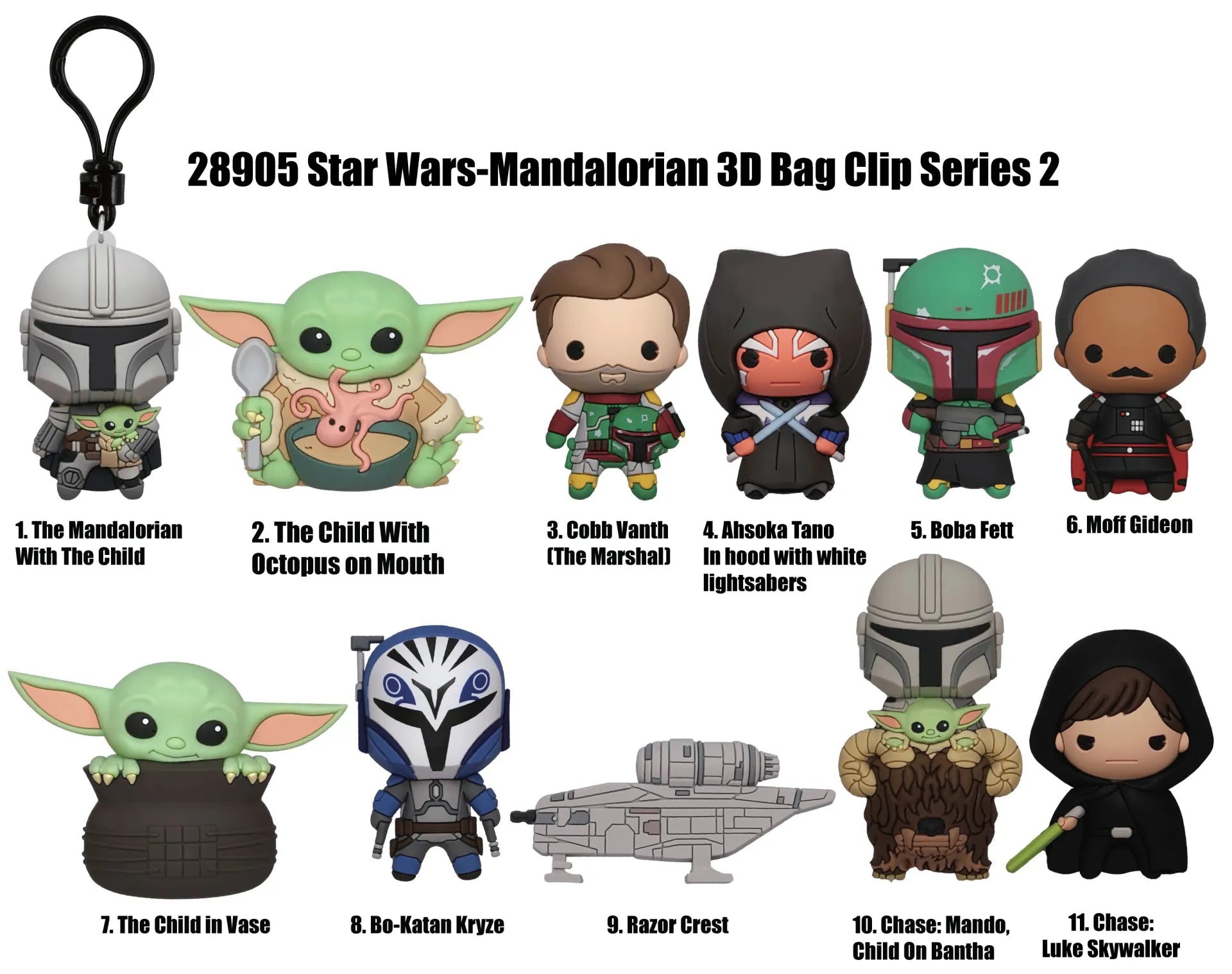 STAR WARS MANDALORIAN SERIES 2 Bolsa CLIP BLIND Caja DISPLAY (24)