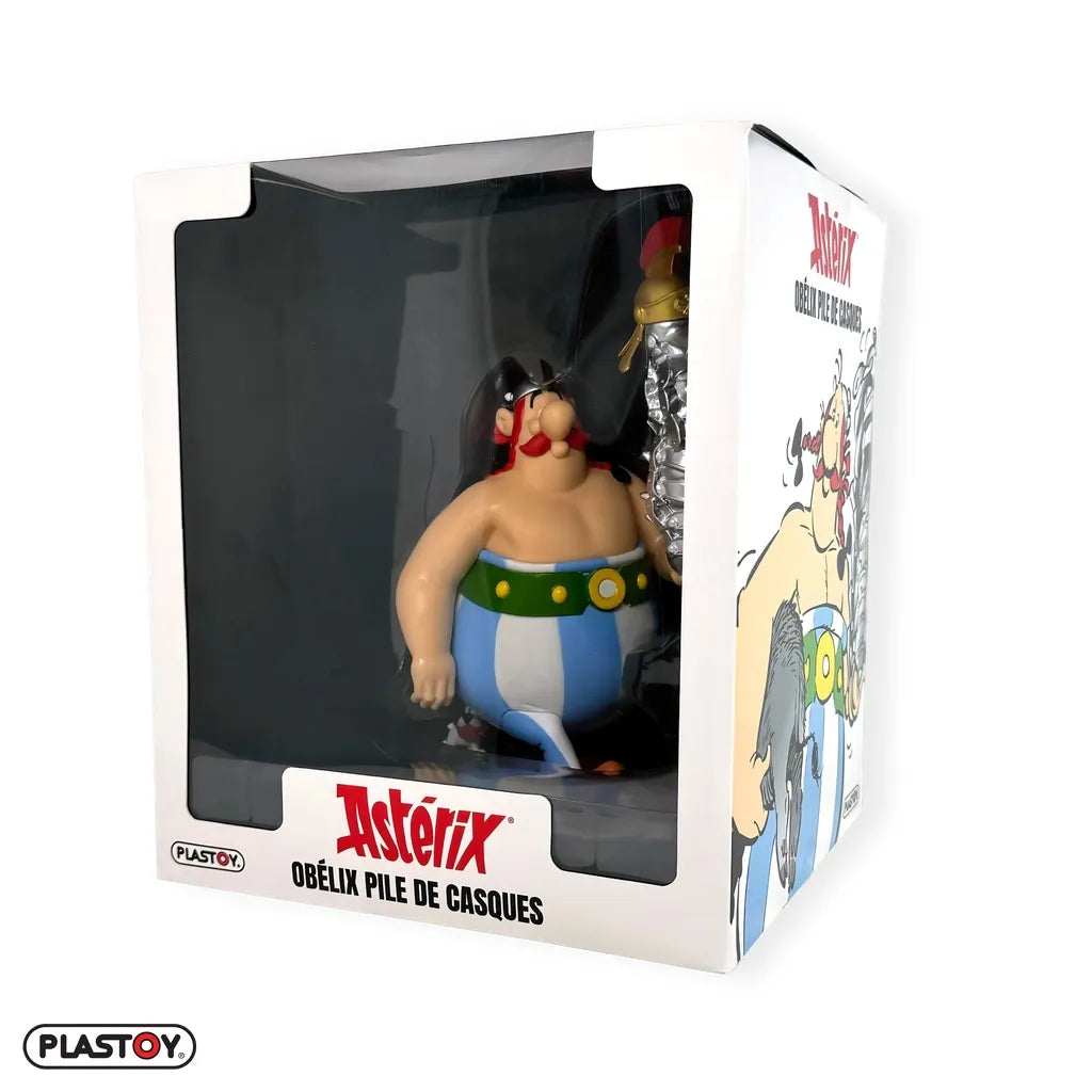 ASTERIX OBELIX STACK OF HELMETS AND DOGMATIX Figura