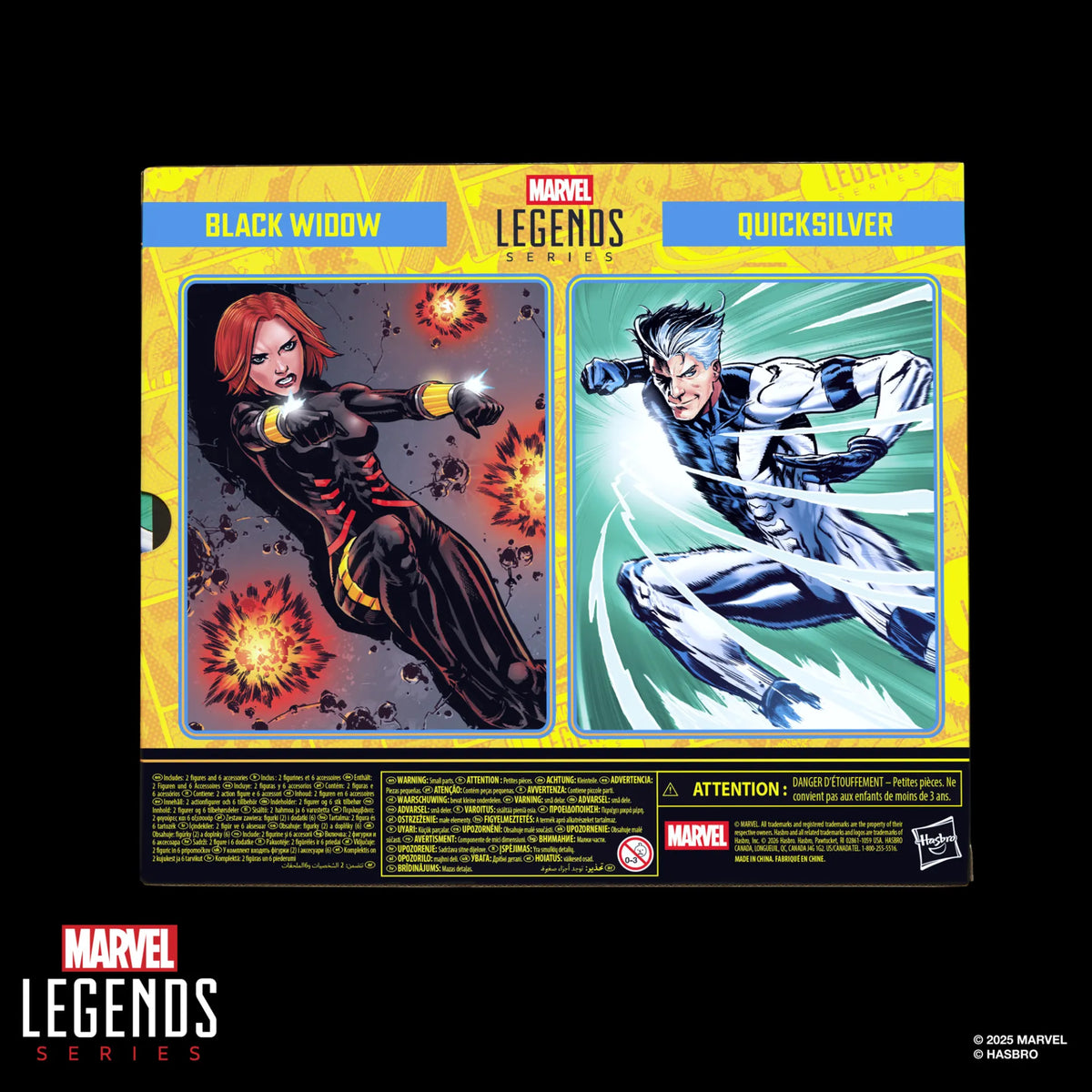 Avengers Marvel Legends Pack de 2 Figuras Black Widow & Quicksilver 15 cm