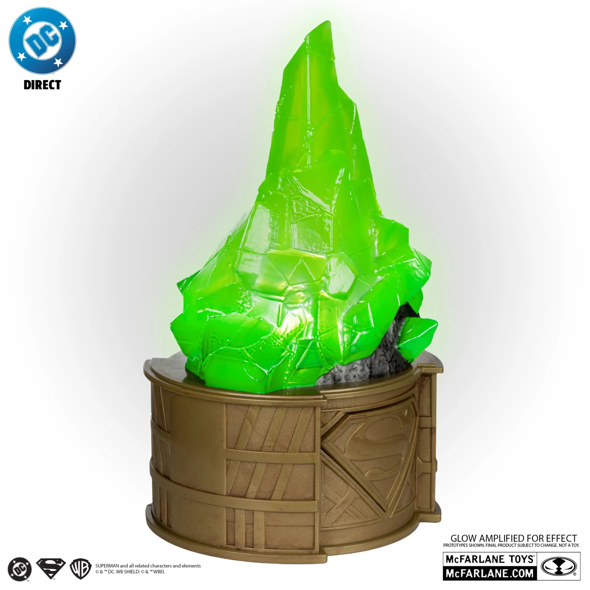 Superman DC Direct Réplica 1/1 Kryptonite Display (Gold Label) 18 cm