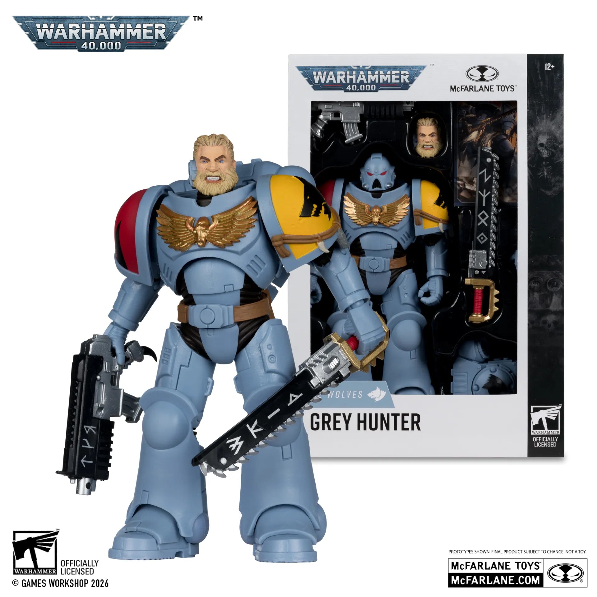 Warhammer 40,000 Figura Grey Hunter (Space Wolves) 18 cm
