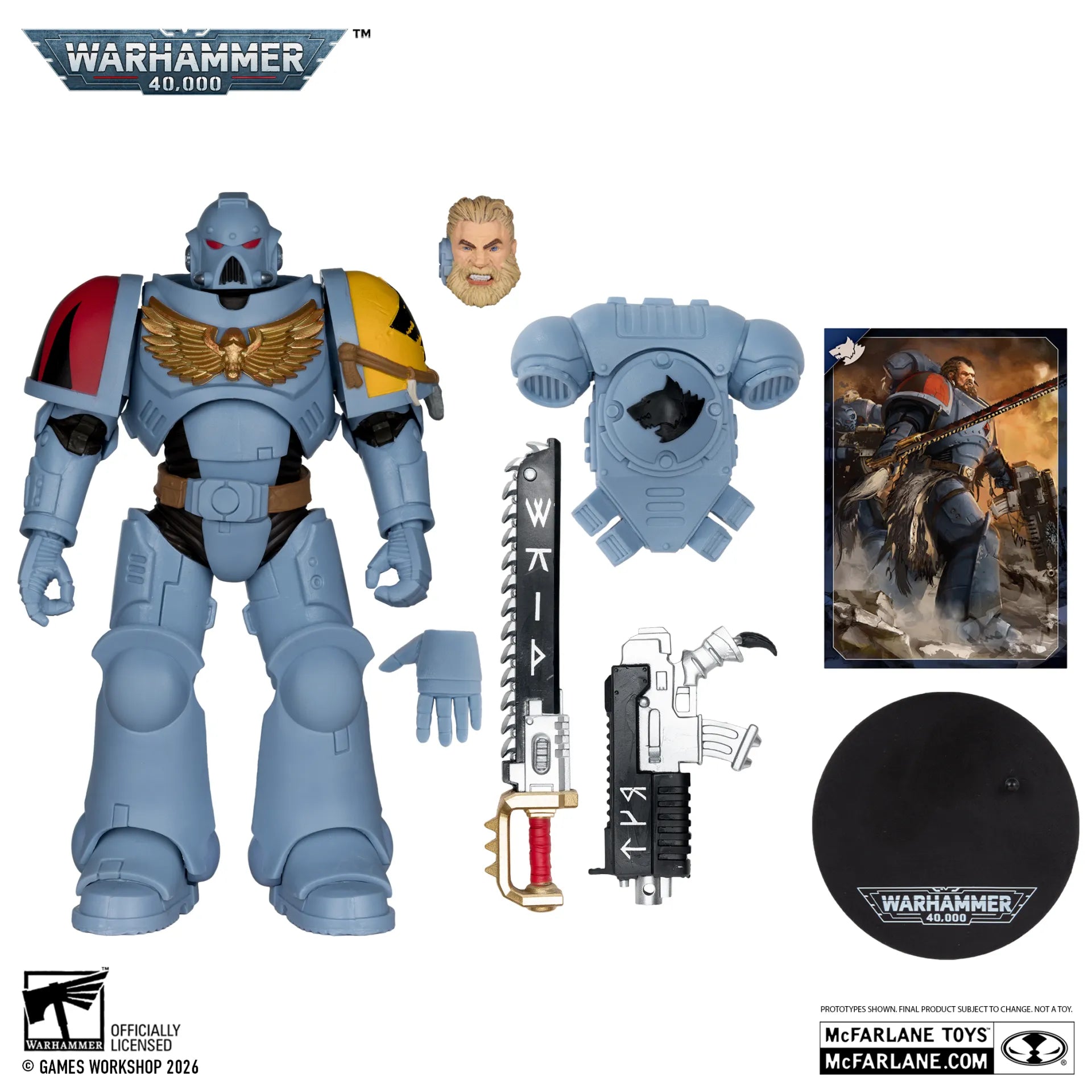 Warhammer 40,000 Figura Grey Hunter (Space Wolves) 18 cm