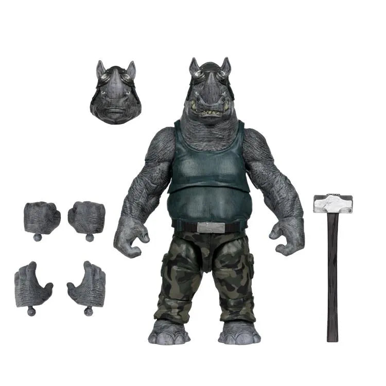TEENAGE MUTANT NINJA TURLES 5IN Figura WITH COMIC WV2 ROCKSTEADY