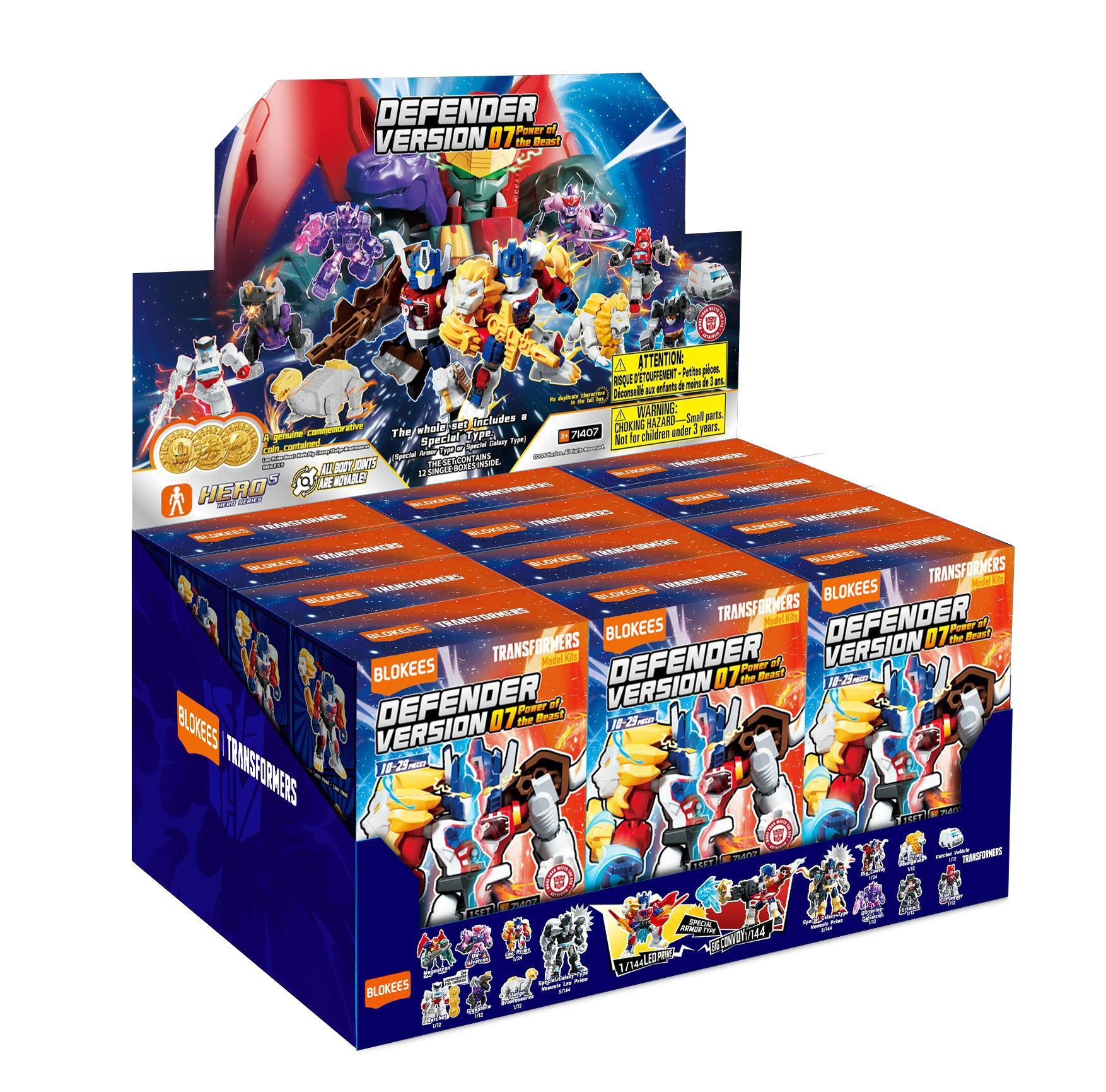 TRANSFORMERS POWER OF THE BEAST DEFENDER VERSION 07 MODEL KIT BLIND Caja DISPLAY (12)