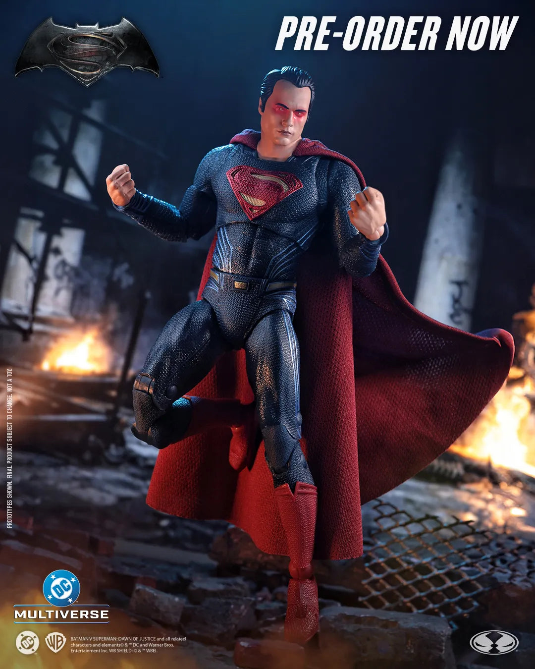 Batman v Superman: El amanecer de la justicia (2016) DC Theatrical Edition Figura Superman (Heat Vision) 19 cm