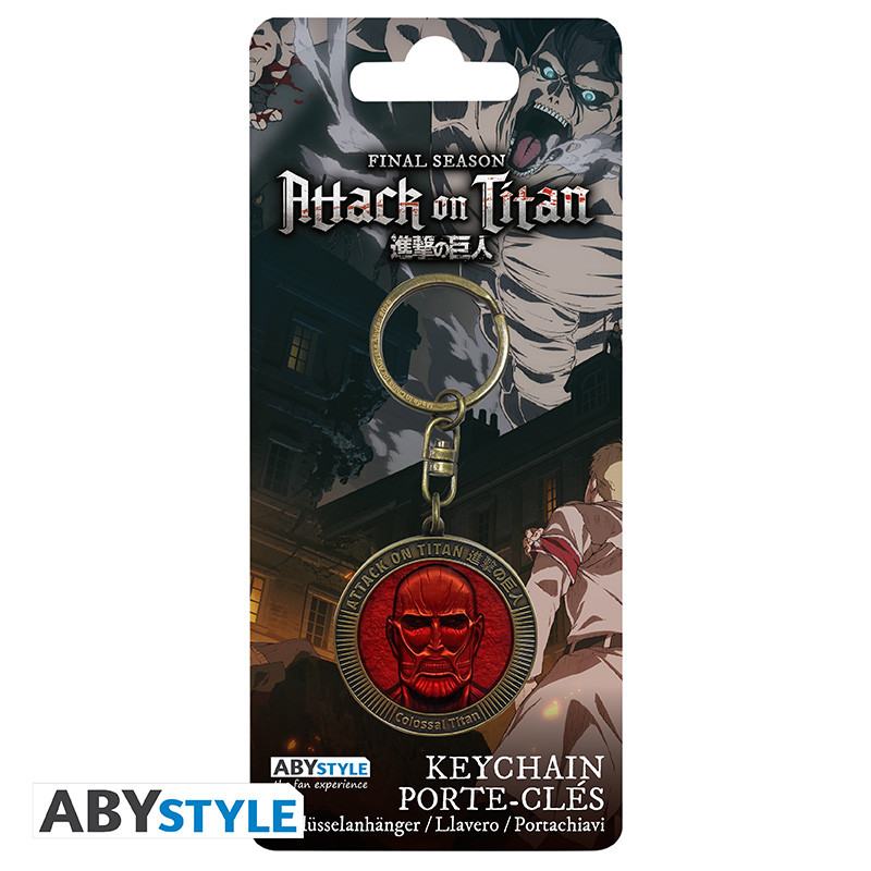 ATTACK ON TITAN COLOSSAL TITAN MEDALLION KEYCHAIN Frikytopia