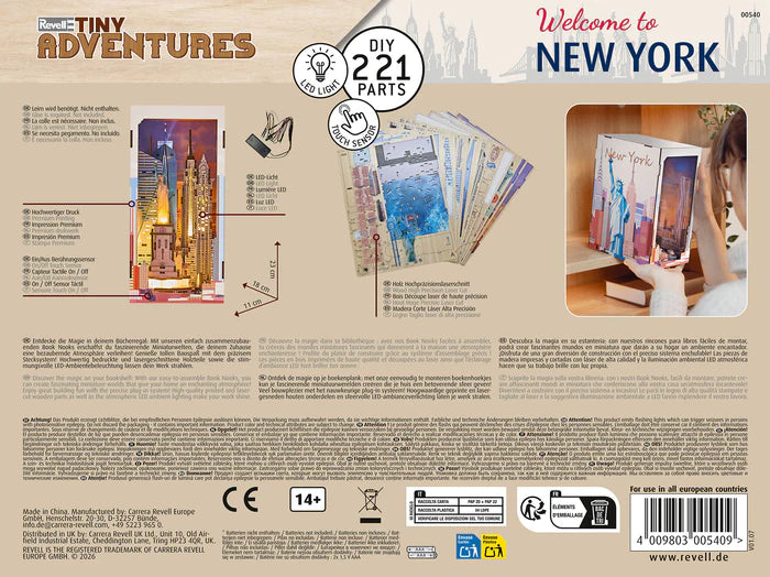 Revell Tiny Adventures Book Nook Mini Diorama New York 18 cm