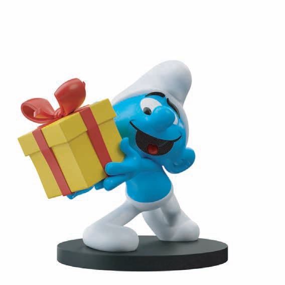 SMURFS JOKEY WITH GIFT RESIN Figura