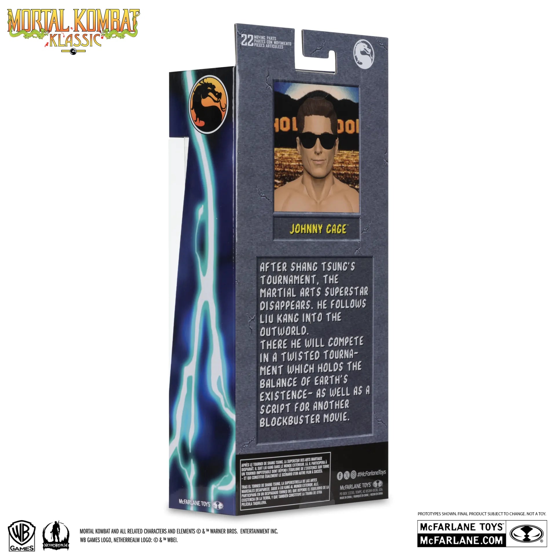MORTAL KOMBAT KLASSICS  7INCH  WAVE 4 JOHNNY CAGE ACTION Figura
