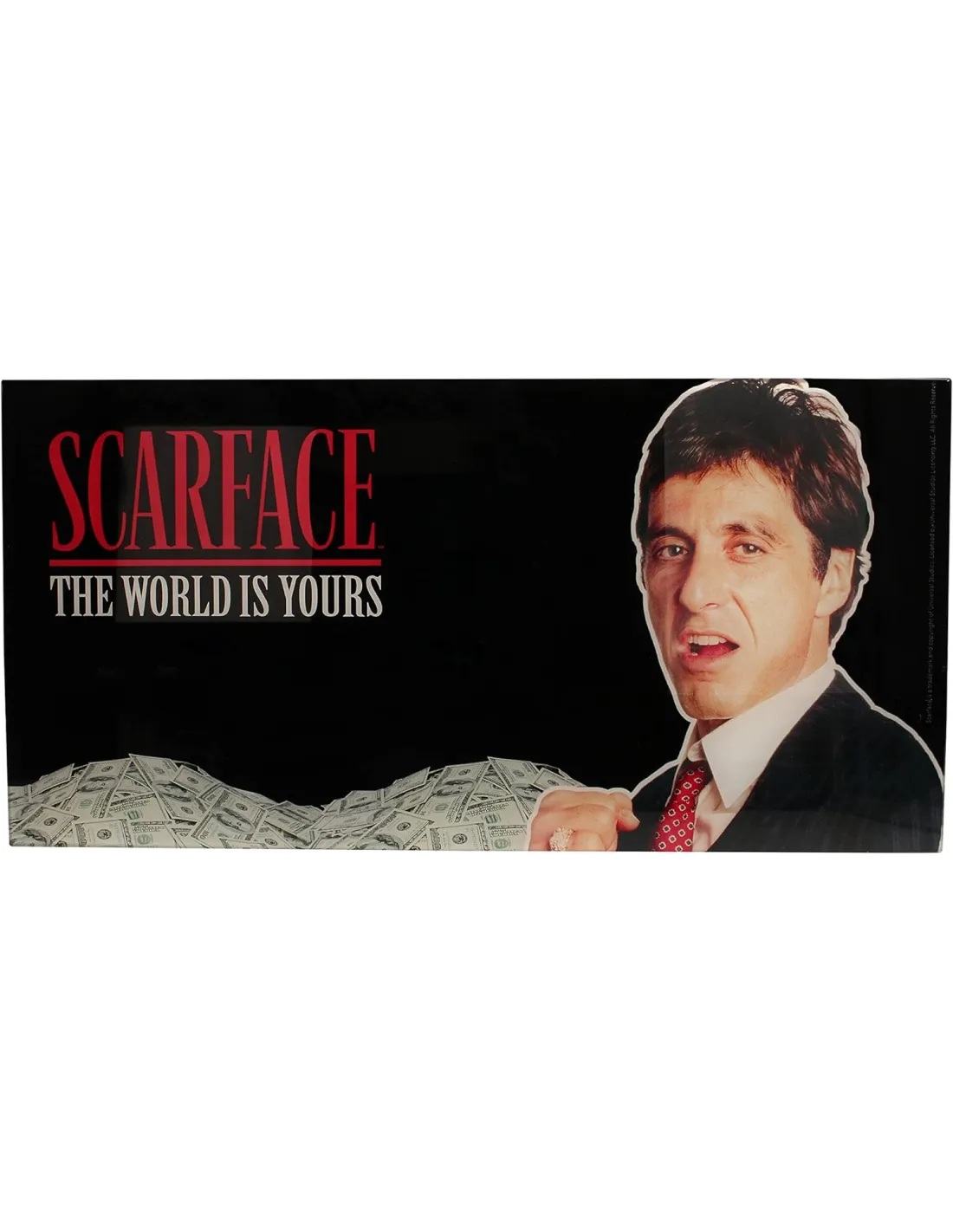 Scarface Póster de cristal The World Is Yours (Black Background) 60 x 30 cm