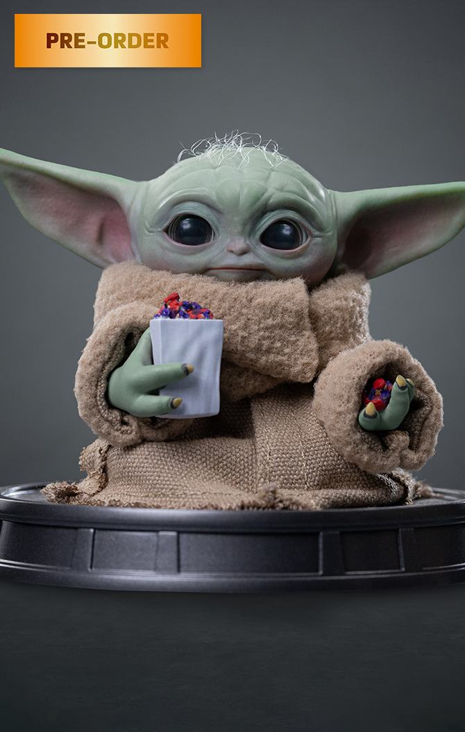 MANDALORIAN & GROGU MOVIE GROGU POPCORN TIME 1/4 LEGACY Estatua