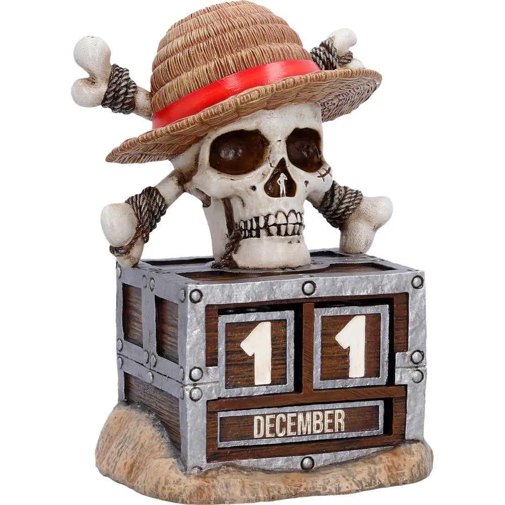 One Piece Calendario perpetuo Luffy Jolly Roger 16 cm