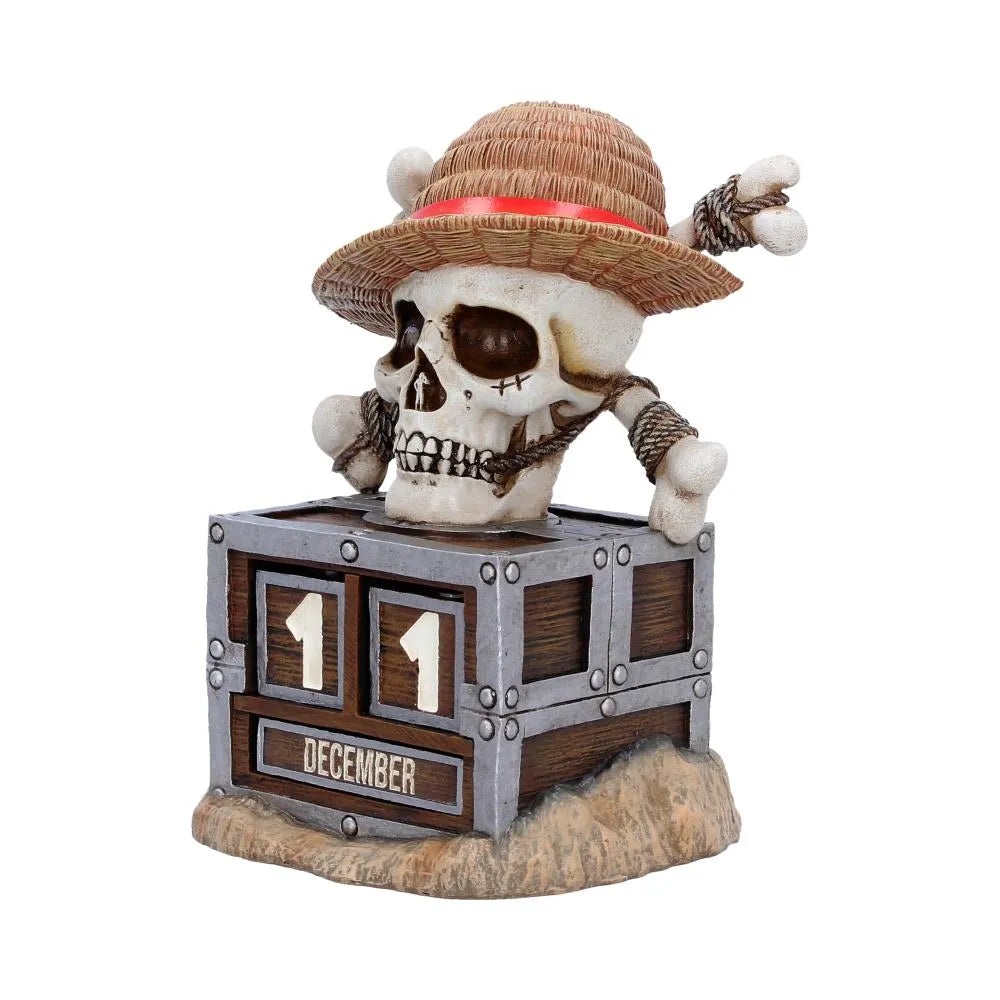 One Piece Calendario perpetuo Luffy Jolly Roger 16 cm