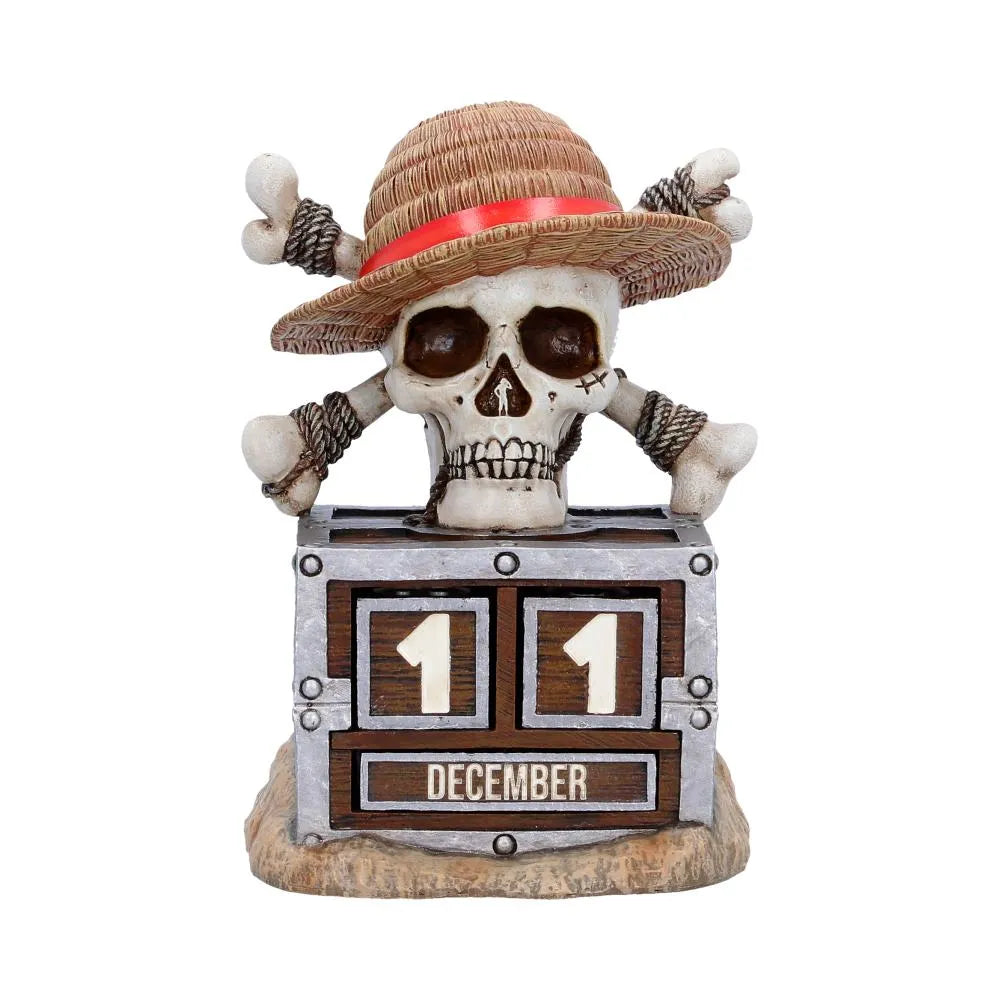One Piece Calendario perpetuo Luffy Jolly Roger 16 cm