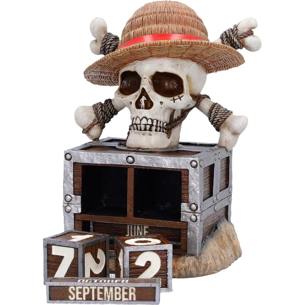 One Piece Calendario perpetuo Luffy Jolly Roger 16 cm