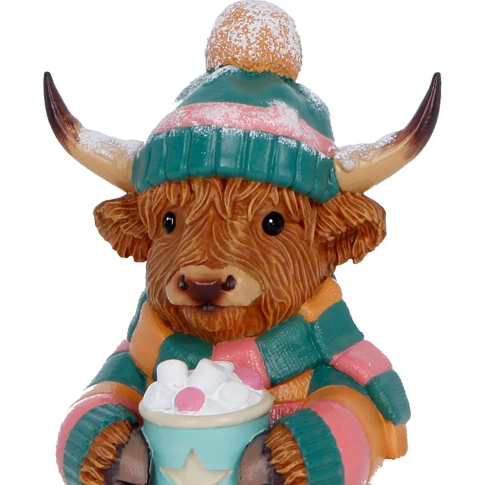 WINTER HIGHLAND COW HOT COCOA Figura