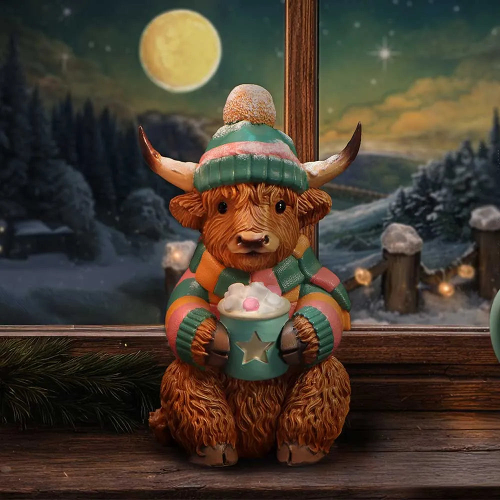 WINTER HIGHLAND COW HOT COCOA Figura