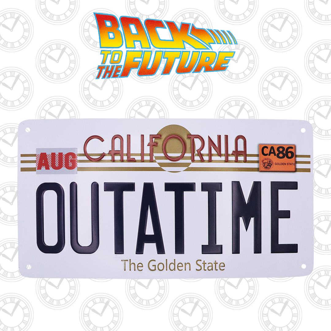 BACK TO THE FUTURE - LICENSE PLATE OFFICIAL Réplica