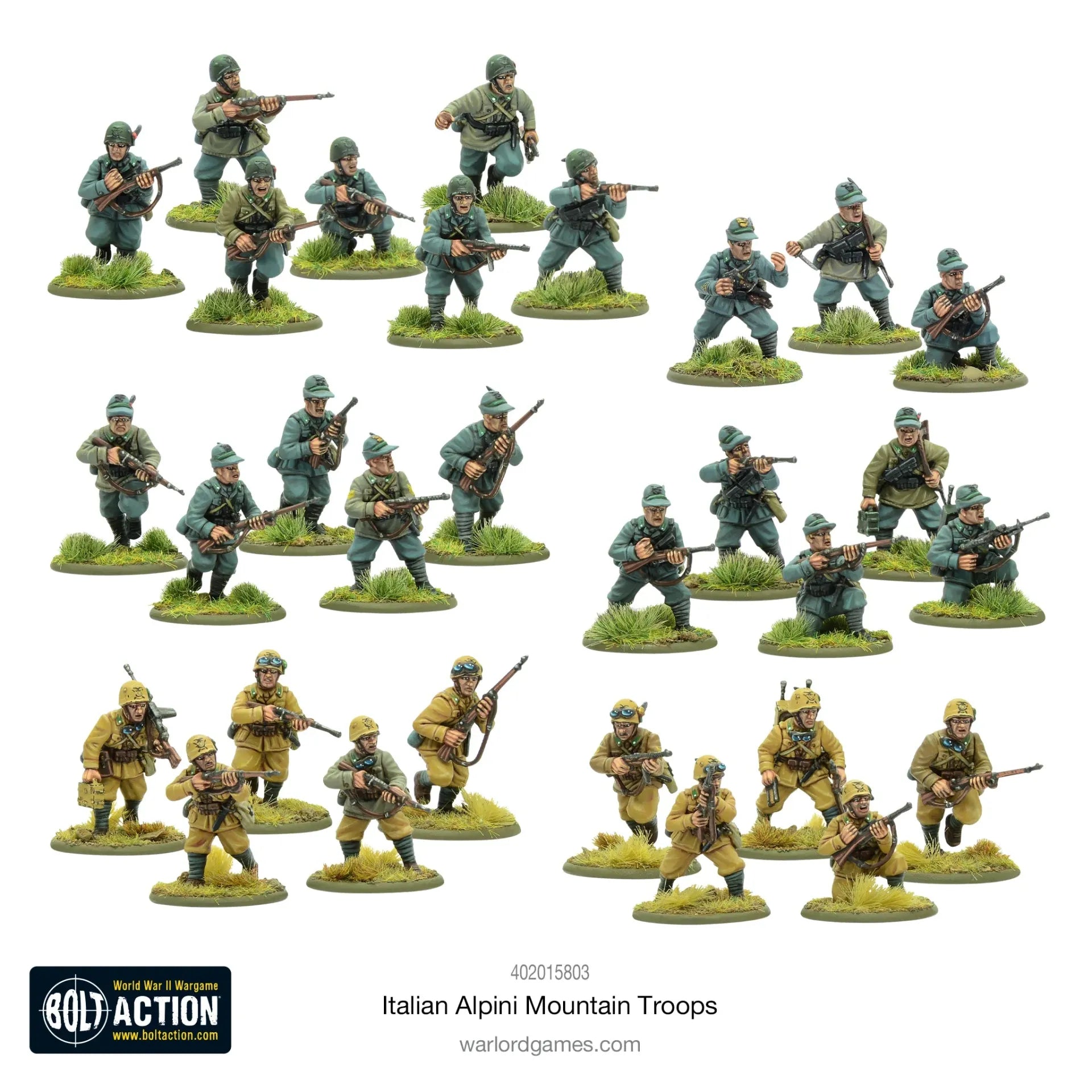 BOLT ACTION ALPINI MOUNTAIN TROOPS PLASTIC Caja SET