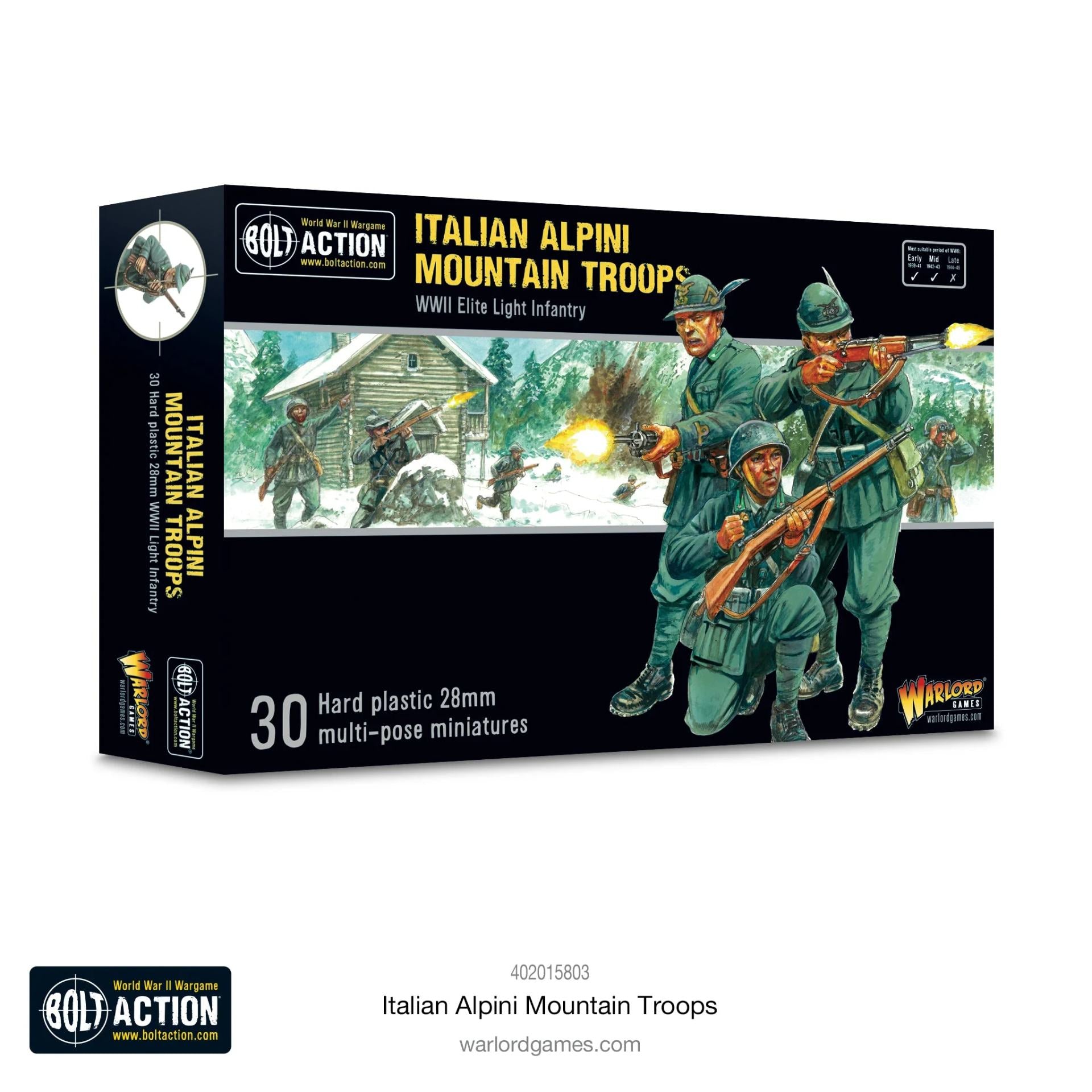 BOLT ACTION ALPINI MOUNTAIN TROOPS PLASTIC Caja SET