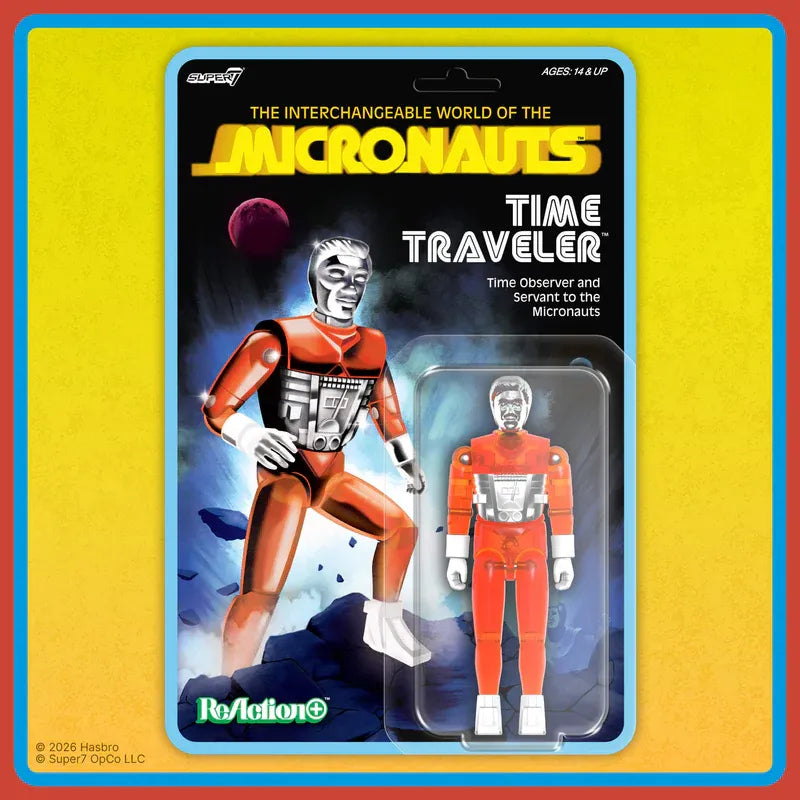 Micronauts ReAction+ Figura Wave 04 Time Traveler (Translucent Orange)