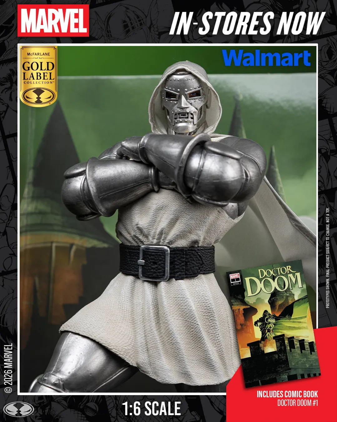 MARVEL COLLECTION 1:6 WV8  DOCTOR DOOM #1 FUTURE FOUNDATION  GOLD LABEL Figura