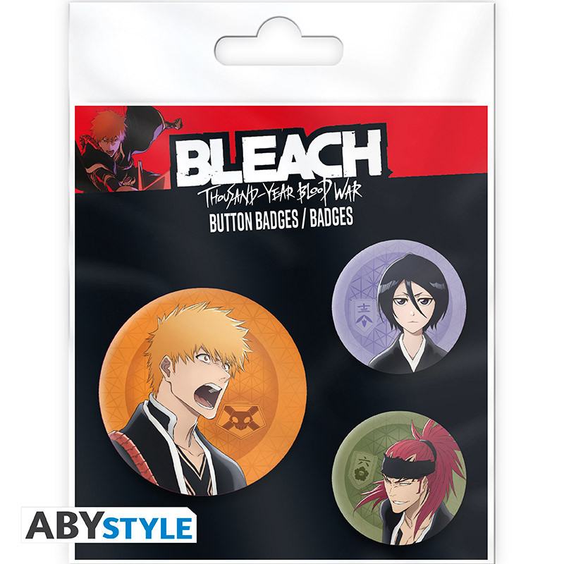 BLEACH ICHIGO RUKIA RENJI Chapa PACK Frikytopia