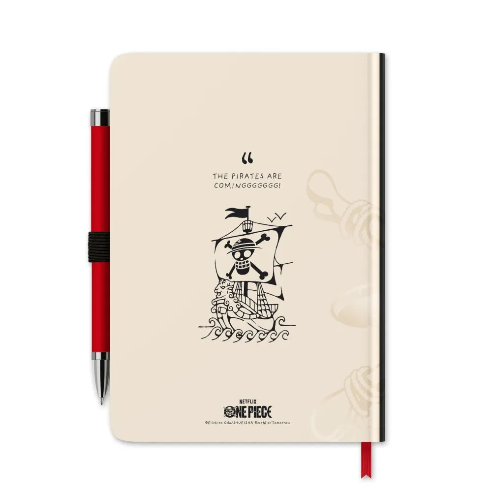 Cuaderno A5 premium + boligrafo proyector One Piece