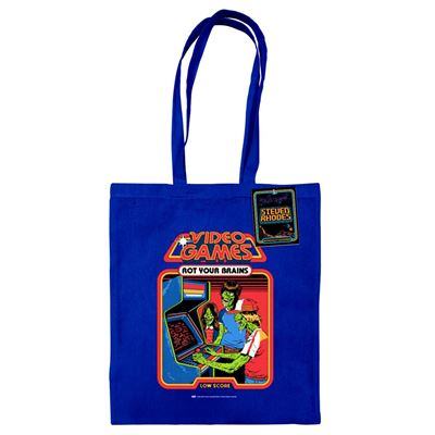 STEVEN RHODES VIDEO GAMES ROT YOUR BRAIN TOTE Bolsa Frikytopia