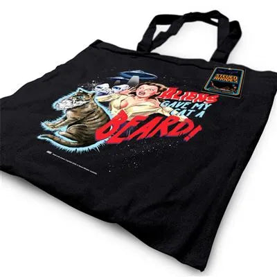 STEVEN RHODES ALIENS GAVE MY CAT A BEARD TOTE Bolsa