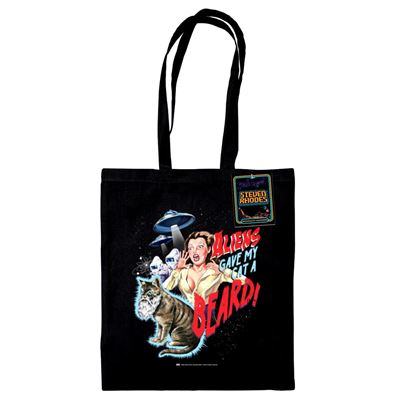 STEVEN RHODES ALIENS GAVE MY CAT A BEARD TOTE Bolsa