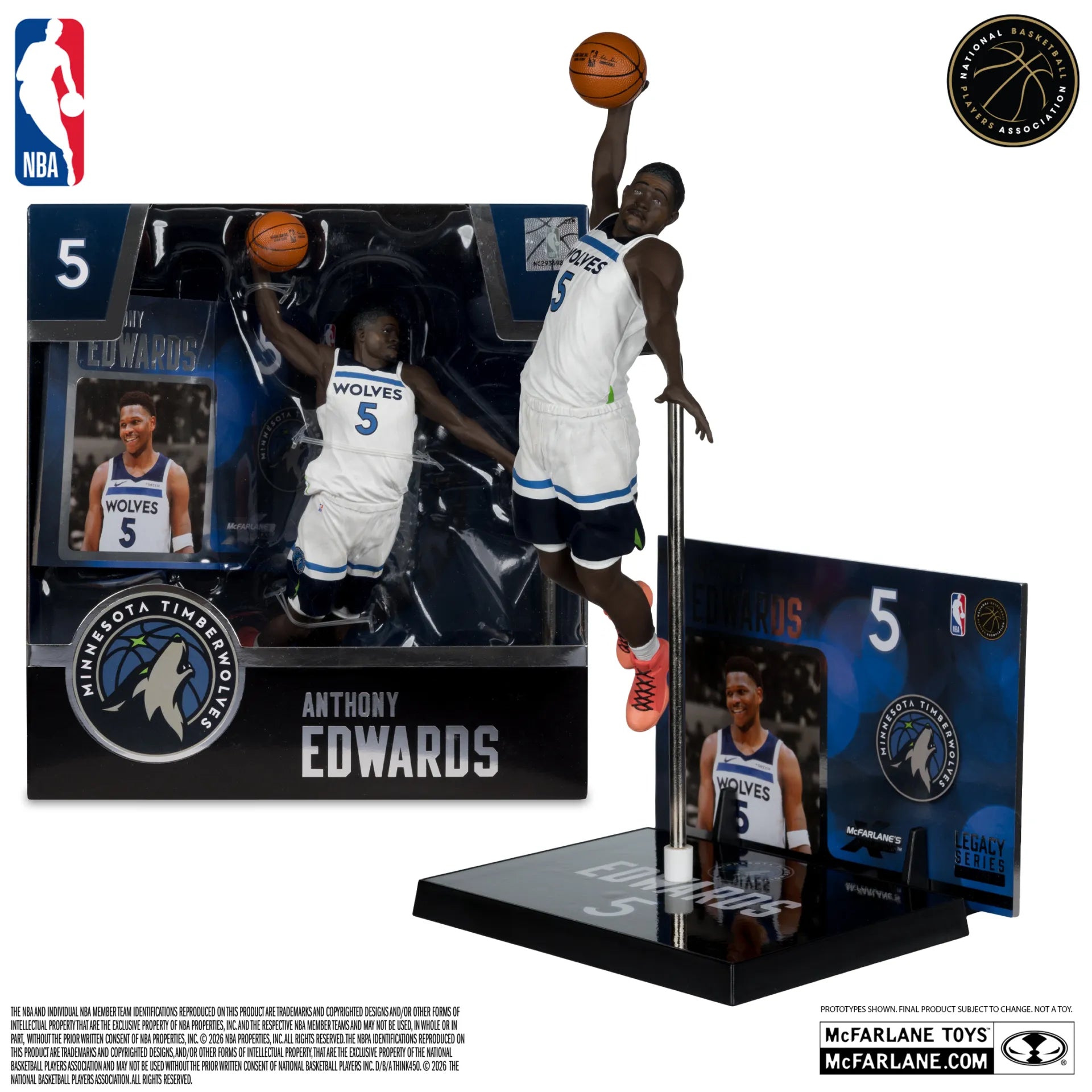 NBA SPORTSPICKS ANTHONY EDWARDS (MINNESOTA TIMBERWOLVES) POSED Figura