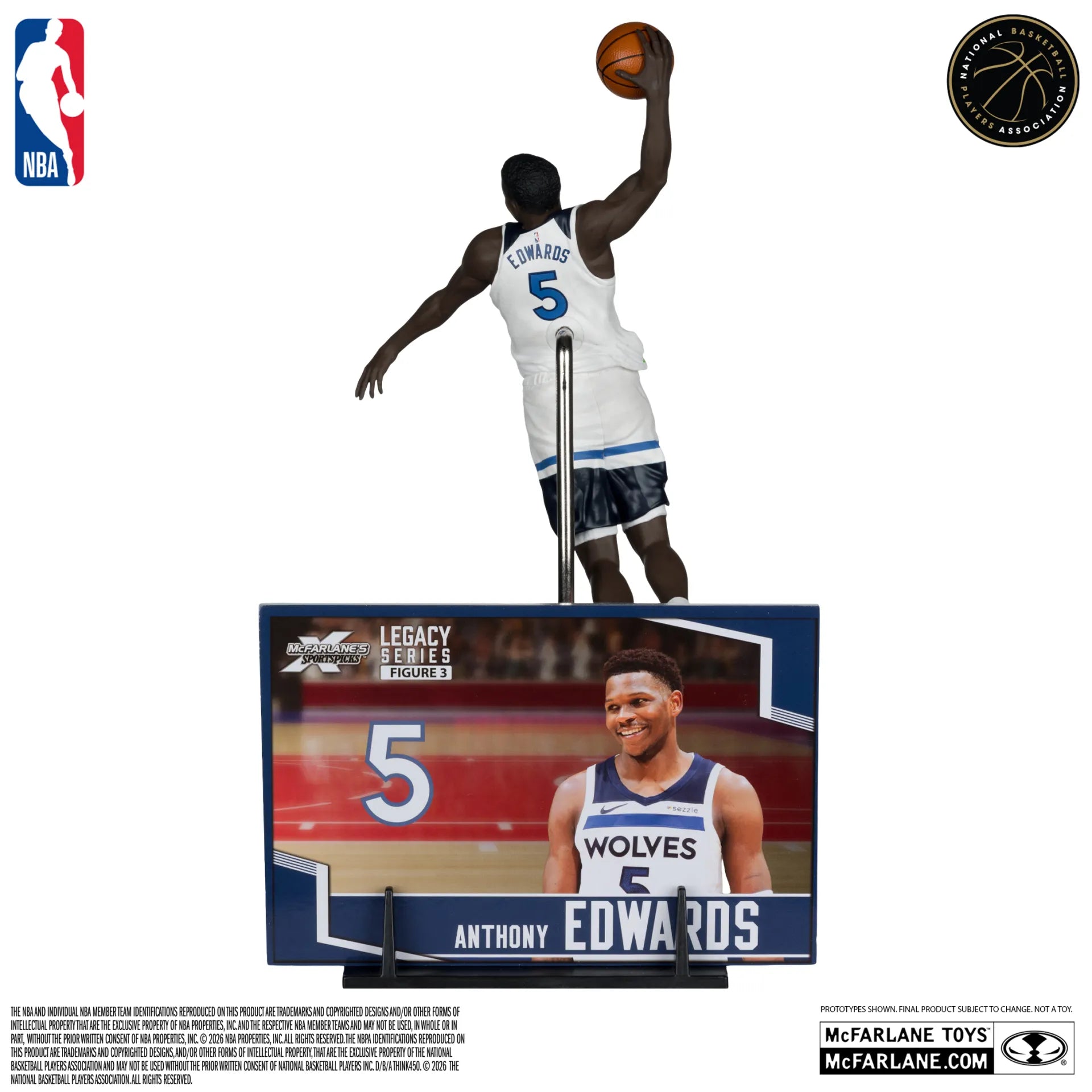 NBA SPORTSPICKS ANTHONY EDWARDS (MINNESOTA TIMBERWOLVES) POSED Figura