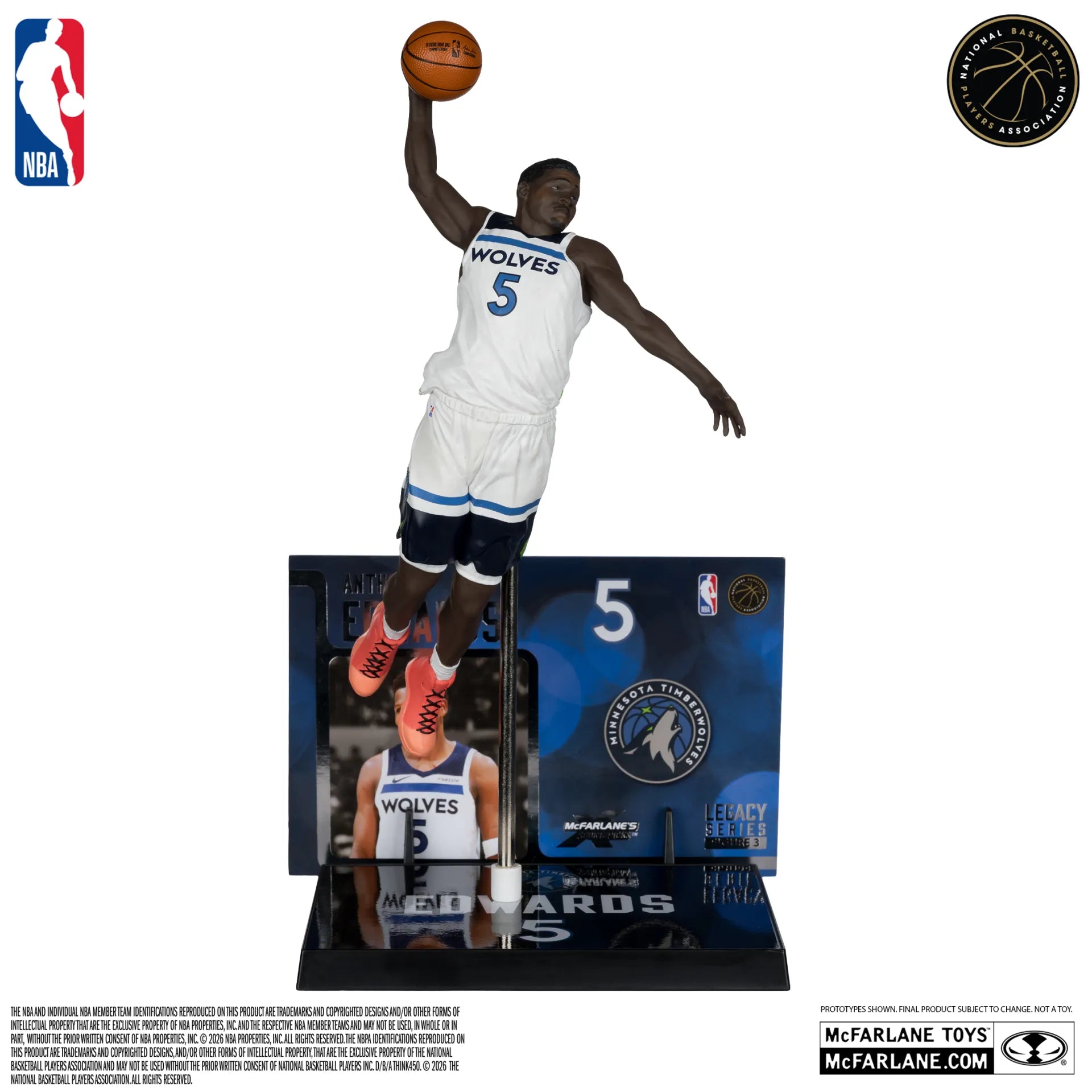 NBA SPORTSPICKS ANTHONY EDWARDS (MINNESOTA TIMBERWOLVES) POSED Figura