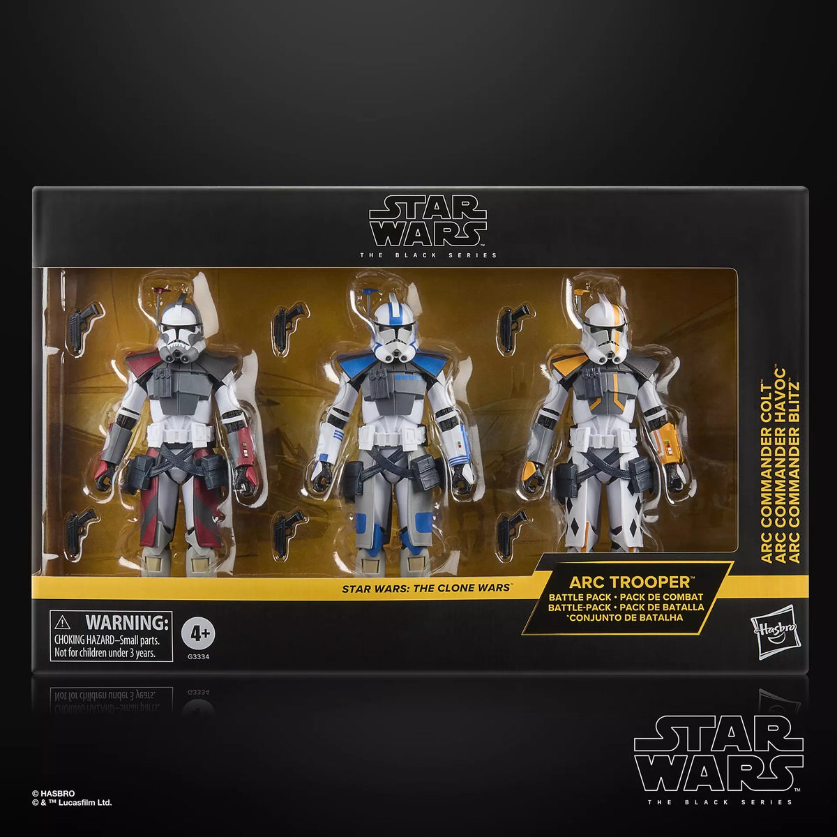 Star Wars: The Clone Wars Black Series Pack de 3 Figuras ARC Trooper Havoc, Colt & Blitz 15 cm