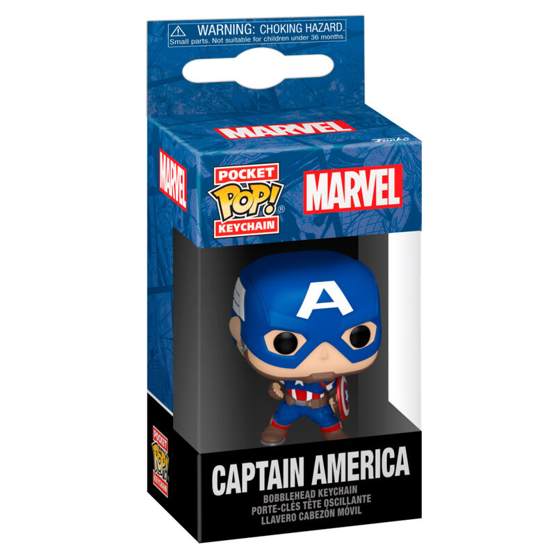 Llavero Pocket POP Marvel Capitan America Classics Frikytopia