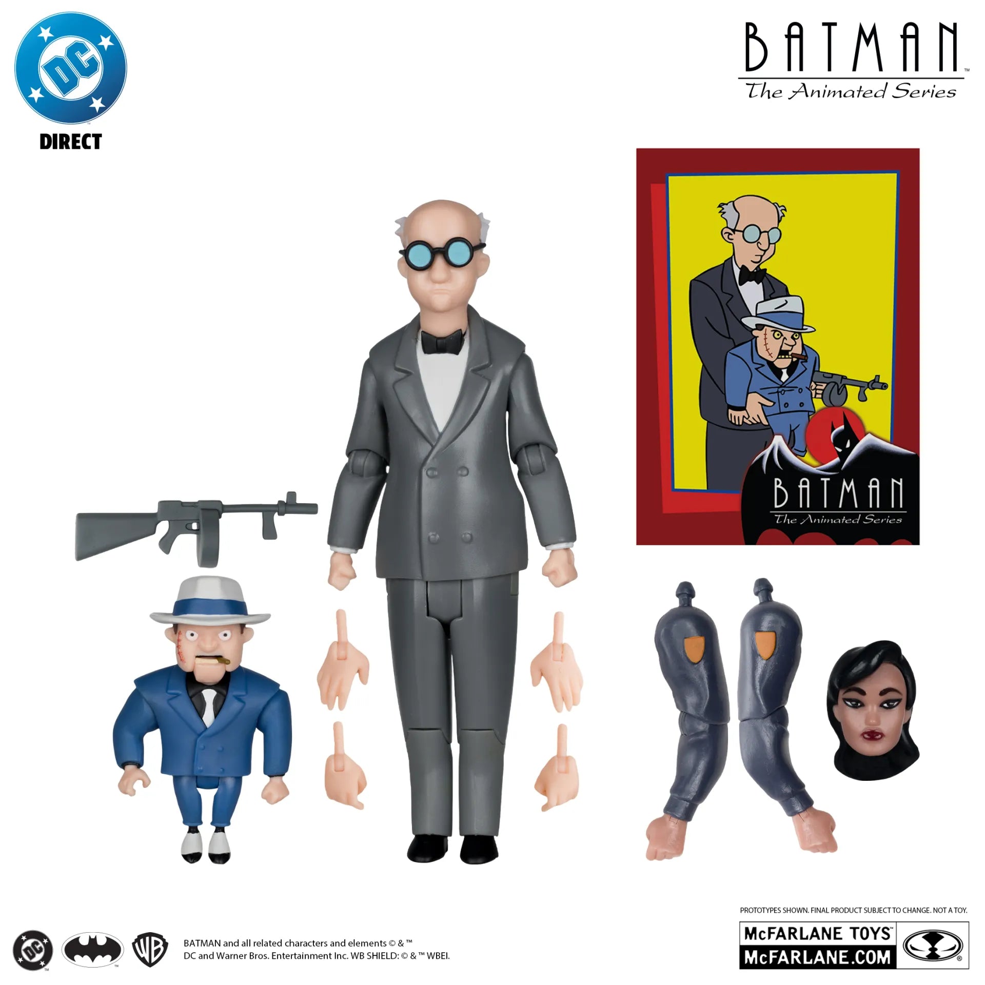 DC DIRECT BATMAN ANIMATED BUILD-A-FIGURE WAVE 6 ACTION Figura SET (6)