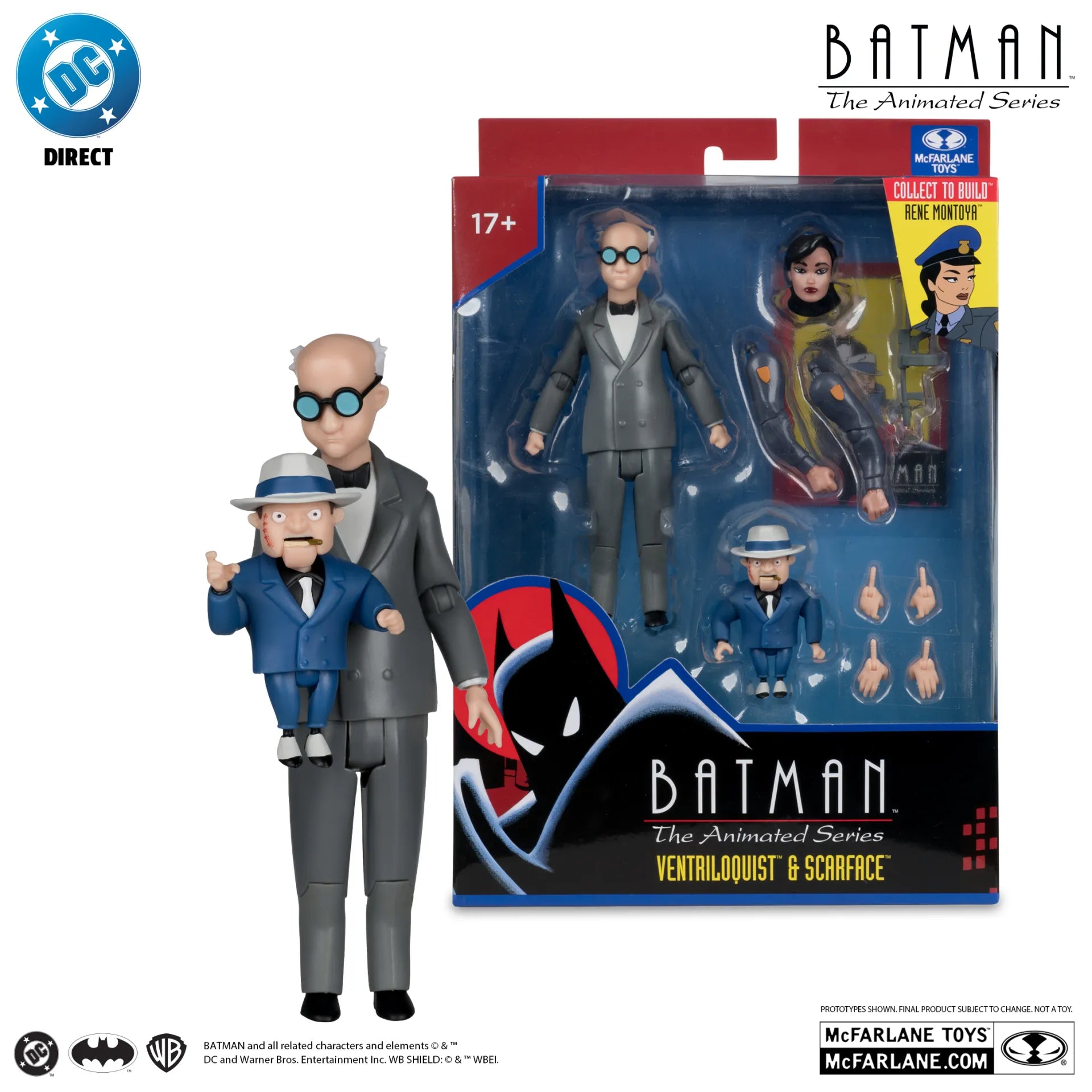 DC DIRECT BATMAN ANIMATED BUILD-A-FIGURE WAVE 6 ACTION Figura SET (6)