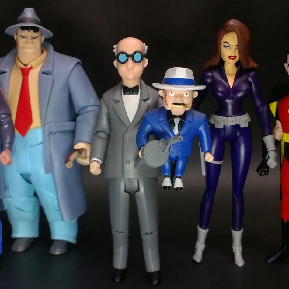 DC DIRECT BATMAN ANIMATED BUILD-A-FIGURE WAVE 6 ACTION Figura SET (6) Frikytopia