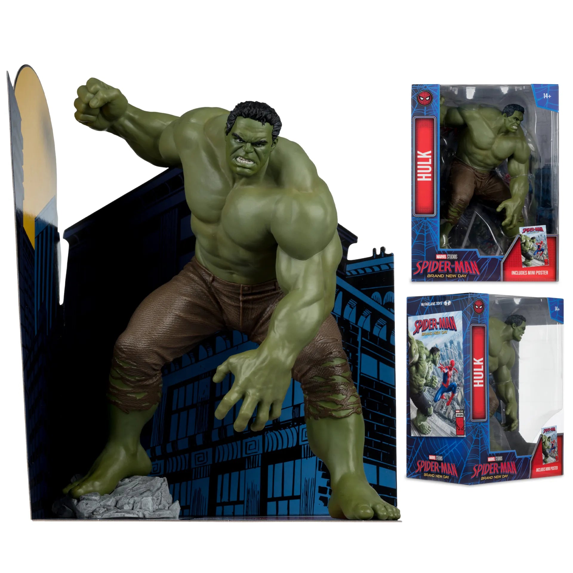 MARVEL STUDIOS COLL 1:6 WV1 SPIDER-MAN BRAND NEW DAY SAVAGE HULK Figura