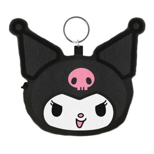 SANRIO KUROMI FACE FLUFFY COIN Monedero Llavero Frikytopia