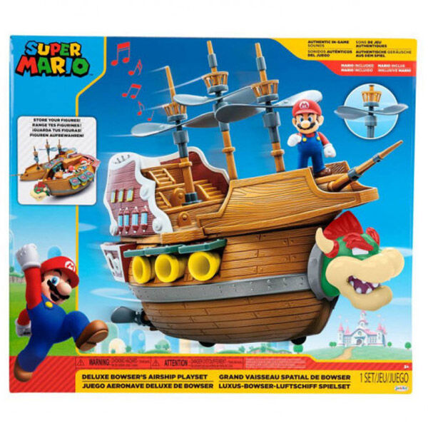 Playset Deluxe Aeronave Bowser Super Mario Nintendo Frikytopia
