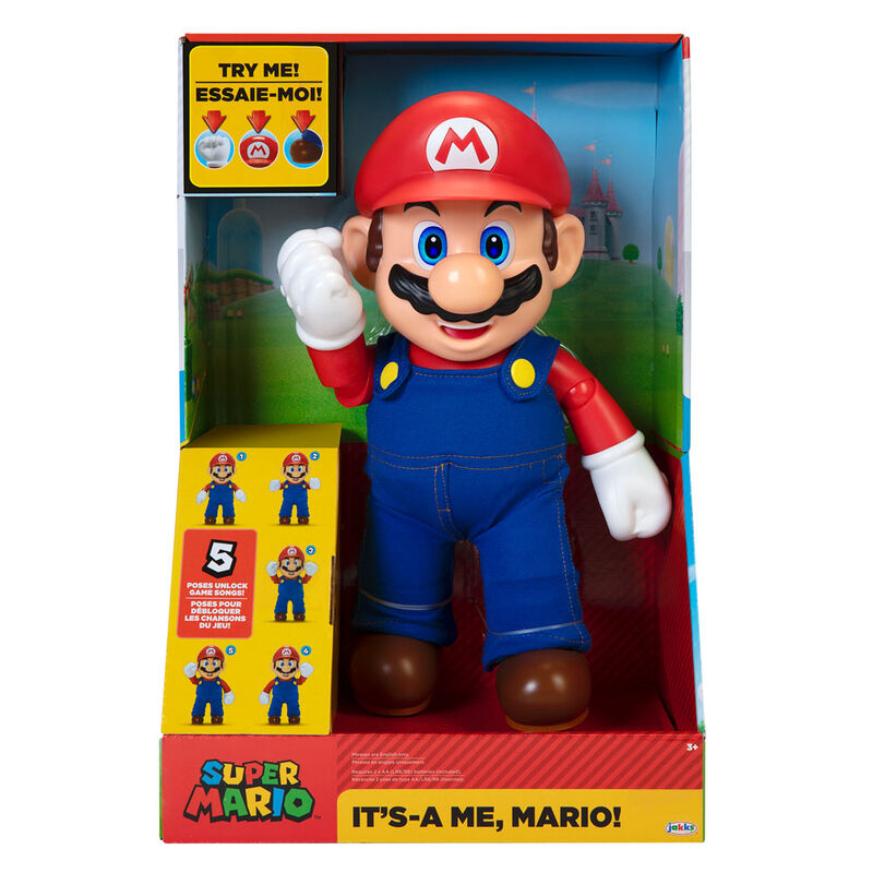 Figura interactiva ingles Its A Me Mario Super Mario Nintendo 36cm Frikytopia