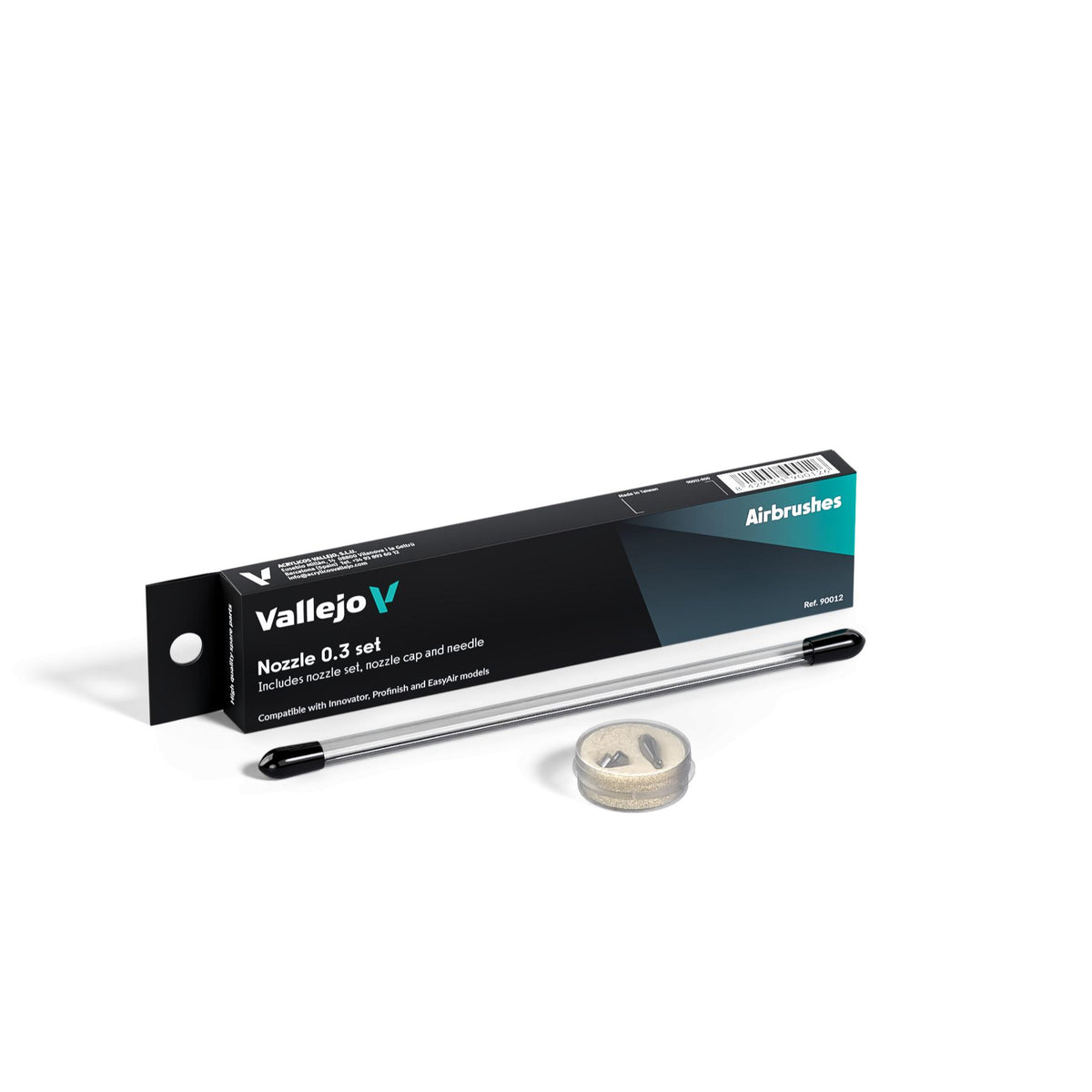 AIRBRUSH PARTS 90012 0.3 COMPLETE NEEDLE + NOZZLE/NEEDLE Gorra SET INNOVATOR PROFINISH & EASYAIR Frikytopia