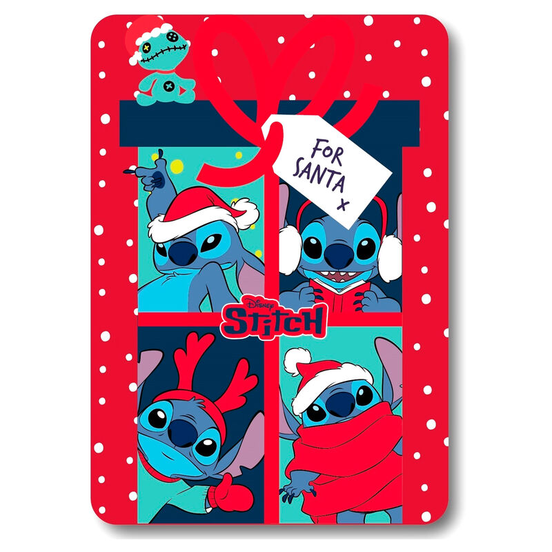 Manta polar Navidad Stitch Disney Frikytopia