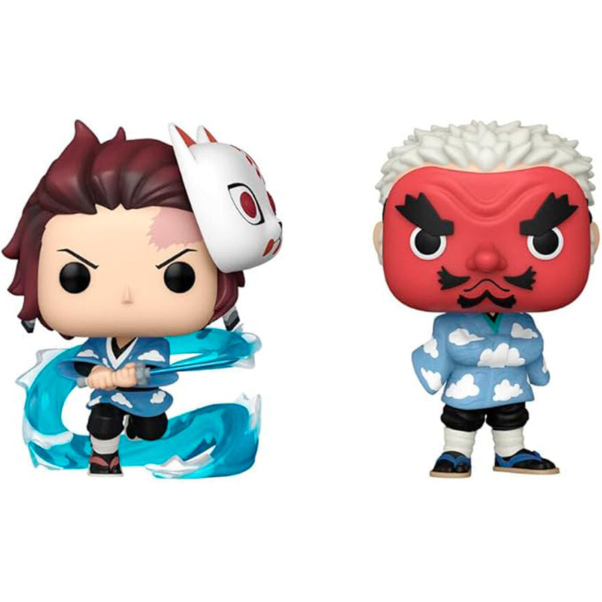 Blister 2 figuras POP Demon Slayer Tanjiro Kamado Sakonji Frikytopia