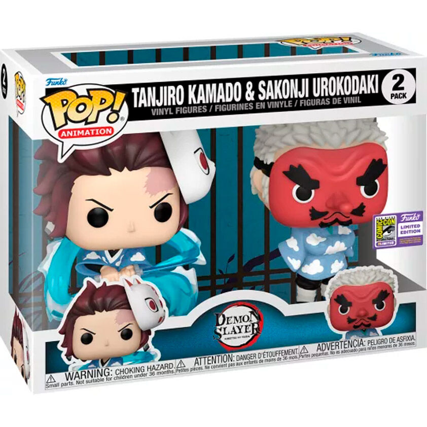 Blister 2 figuras POP Demon Slayer Tanjiro Kamado Sakonji