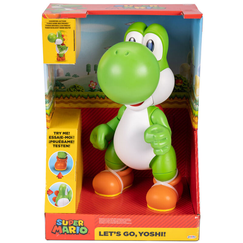 Figura interactiva Yoshi Lets Go Super Mario Bros 36cm Frikytopia